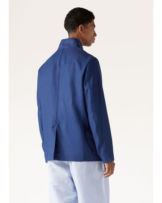Loro Piana Blue Long-Sleeved Casual Jacket for men
