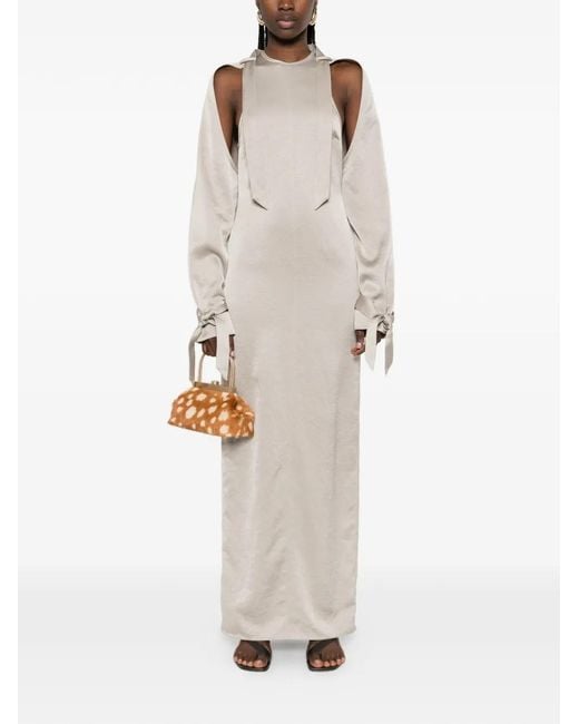 Nanushka White Detachable Bolero Maxi Dress