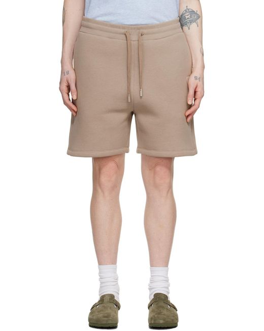 AMI Gray Logo Embossed Drawstring Shorts for men