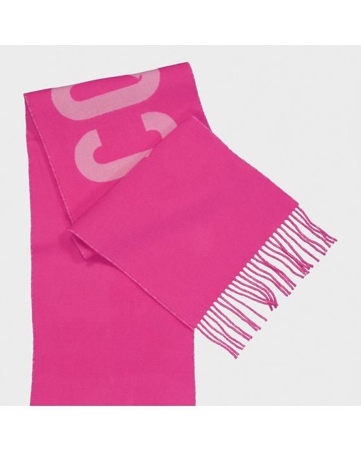 Jacquemus Pink Logo Tassel Scarf