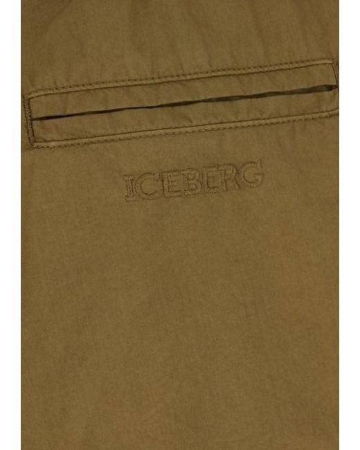 Iceberg Green Elasticated Bermuda Shorts for men