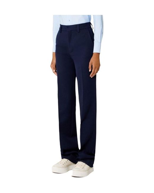 AMI Blue Ami Straight Fit Trousers