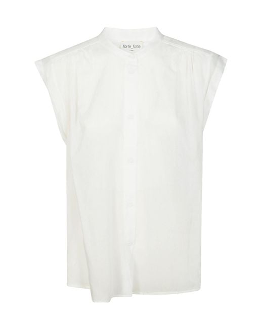 Forte_forte White Buttoned Shirt