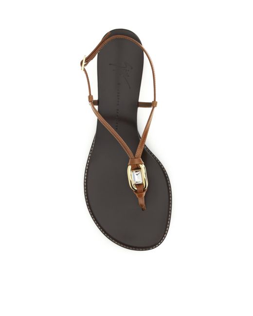 Giuseppe Zanotti Brown Amhelia Wedge Heeled Sandals