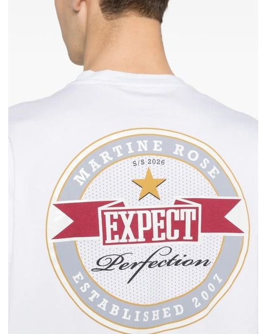 Martine Rose White Graphic T-Shirt for men