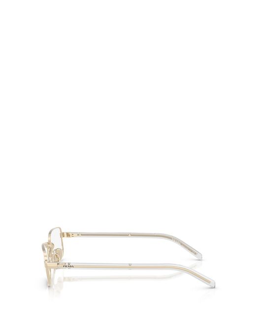 Prada White Eyewear Rectangular Frame Glasses