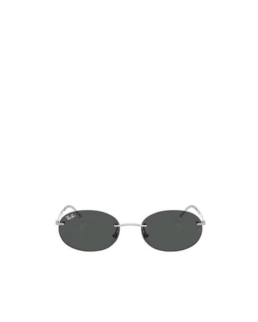 Ray-Ban White Oval-Frame Sunglasses for men