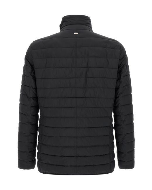 Herno Black Quilted Jacket for men