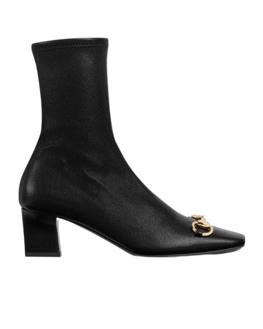 Gucci Black Signora Square Toe Boots
