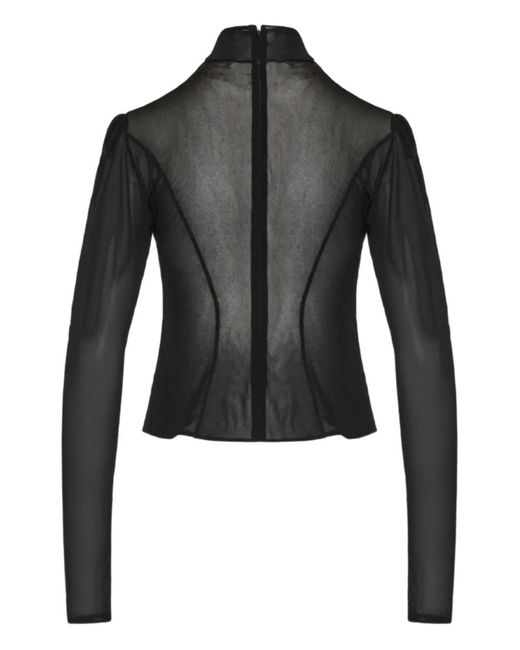 Rabanne Black Beaded Long-Sleeved Top