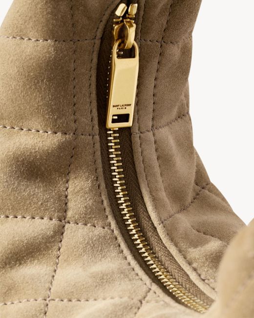Saint Laurent White Icarino Quilted Tote Bag
