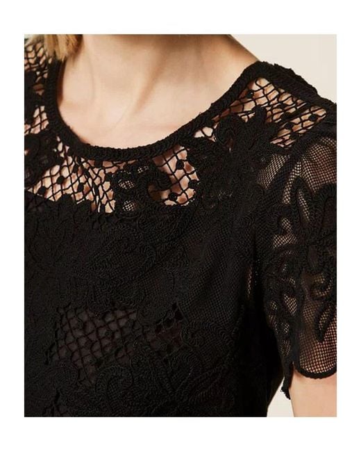 Twinset Black Muslin Blouse