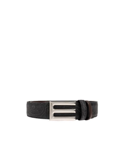 Etro White Paisley Printed Buckled Belt for men