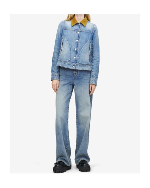 McQueen Blue Boxy Denim Jacket