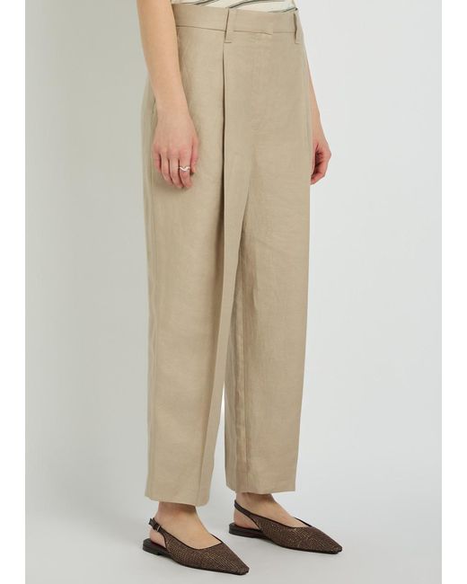 Brunello Cucinelli Natural Linen Trousers