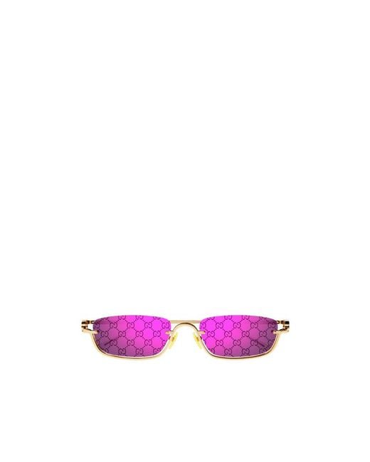 Gucci Pink Eyewear Rectangle Frame Sunglasses for men