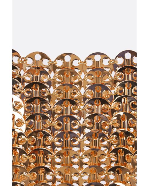 Rabanne Brown Chain-Link Crop Top