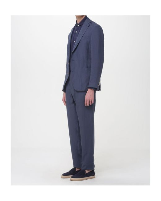 Eleventy Blue Button Single-Breasted Blazer for men