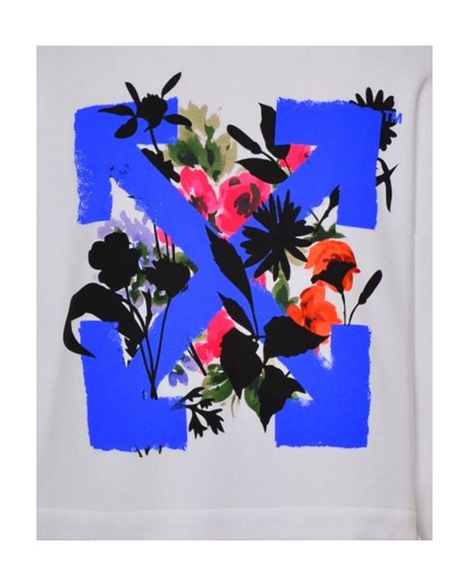 Off-White c/o Virgil Abloh White Floral Arrows T-Shirt Dress