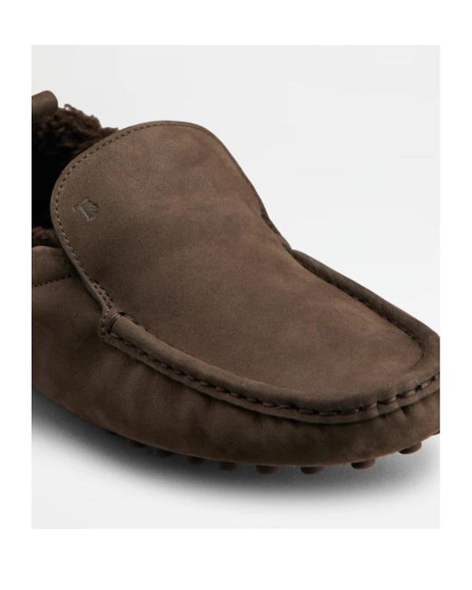 Tod's Brown Glove Gommino Loafers