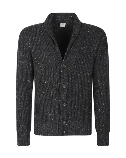 Eleventy Black Button-Down Knitwear for men