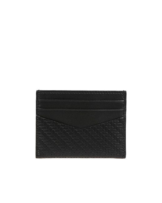 Givenchy Black Braided-Effect Logo Detailed Card Holder for men