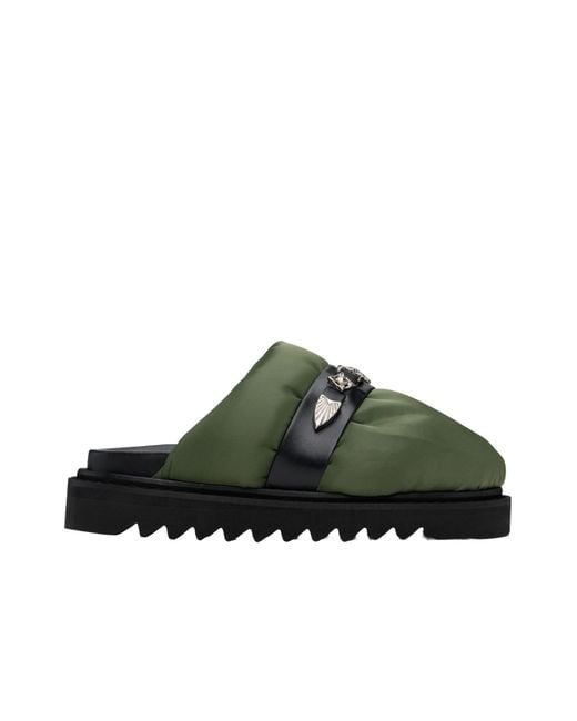 Toga Virilis Green Round Toe Slippers for men