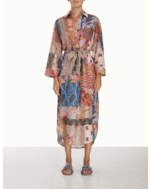 Zimmermann White Devi Midi Shirt Dress