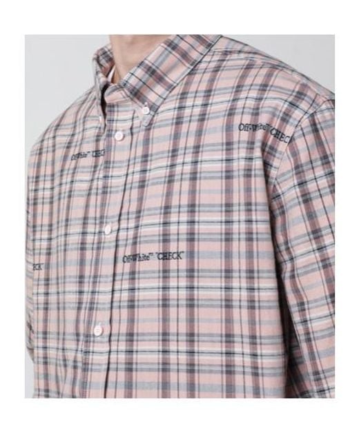 Off-White c/o Virgil Abloh Blue Checked Button-Up Shirt for men