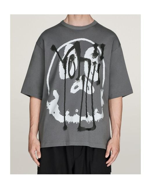 Y-3 Gray Chito Graphic Printed Short-Sleeved T-Shirt for men
