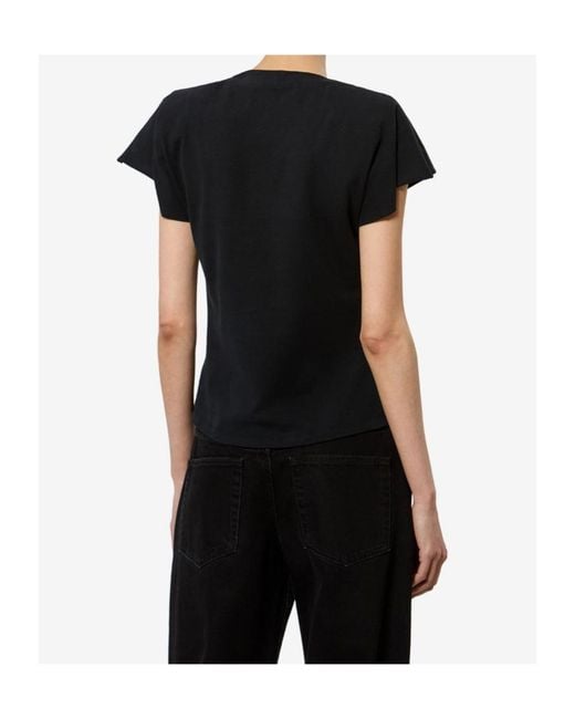 Isabel Marant Black Étoile Nadrine Draped V-Neck Top
