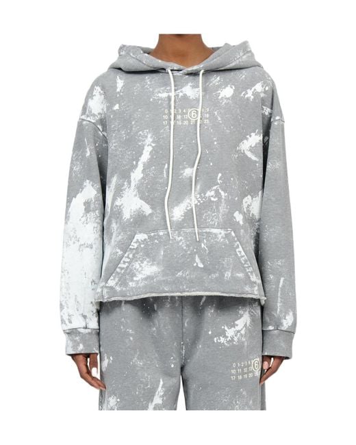 MM6 by Maison Margiela Gray Painted Sweatshirt