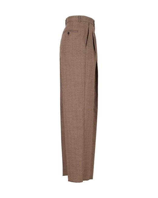 Emporio Armani Brown Casual Trousers With Belt Loops for men