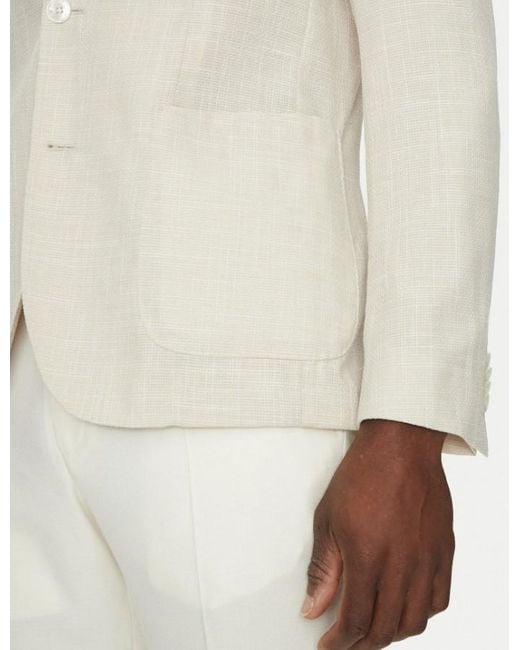 Boss White Long-Sleeved Suit Jacket for men