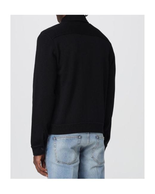 Lardini Black Long Sleeved Button-Up Jacket for men