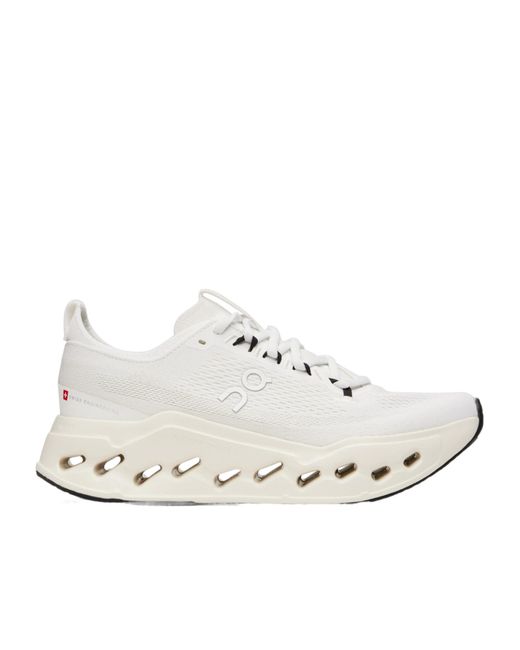 On Shoes White Cloudsurfer Max Lace-Up Sneakers for men