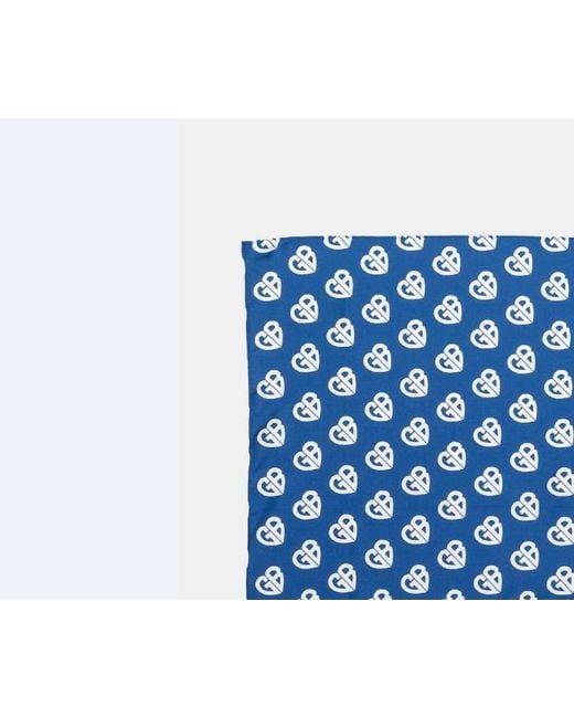 XOXOGOODBOY Blue Logo Printed Scarf for men