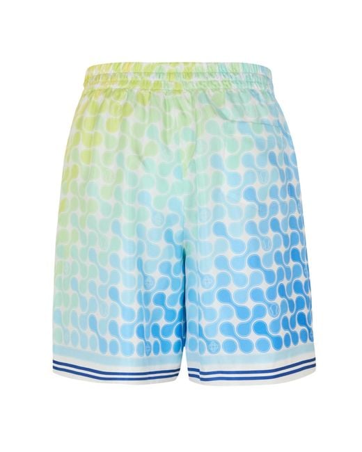 Casablanca Blue Drawstring Athletic Shorts for men