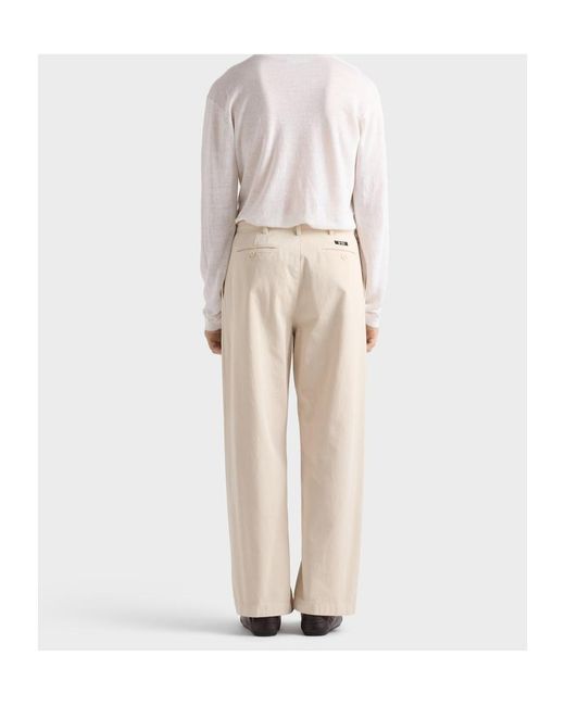 Prada Natural Regular Cotton Pants for men