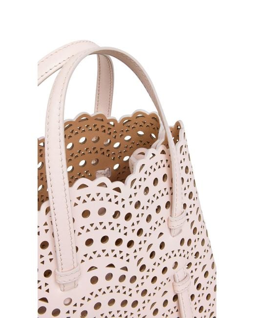 Alaïa Pink Alaïa Mina 20 Small Tote Bag