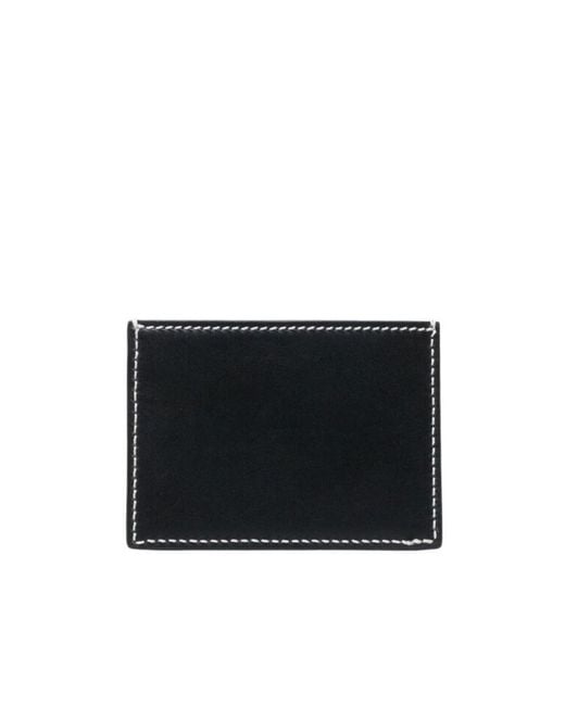 Thom Browne Black 4-Bar Tab Logo Printed Cardholder for men