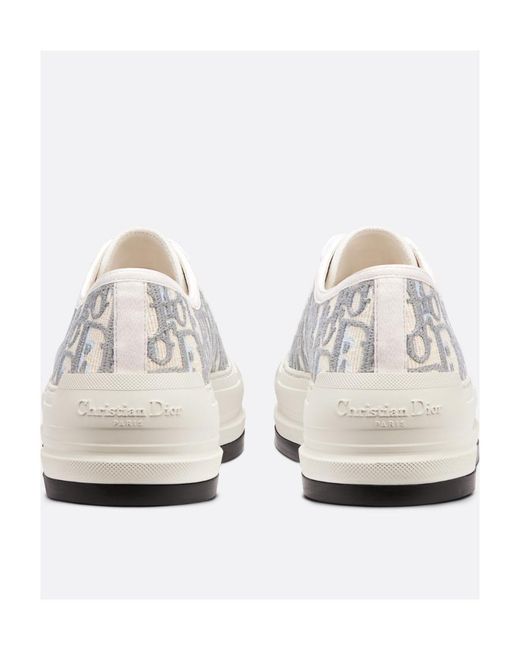 Dior White Walk'N' Low-Cut Casual Sneakers