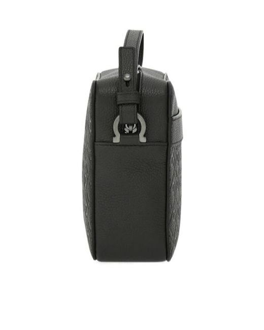Ferragamo Black Ferragamo Monogram Shoulder Bag for men