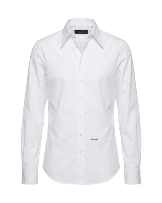 DSquared² White Long Sleeved Buttoned Shirt for men
