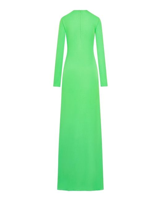 Tom Ford Green Cut-Out Long-Sleeve Maxi Dress
