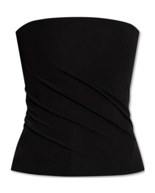 Versace Black Bare Shoulders Top