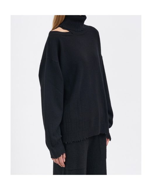 Uma Wang Blue Turtleneck Sweater