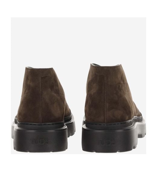 Tod's Brown Carrarmato Lace-Up Boots for men