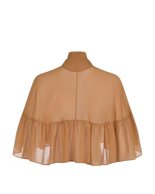 Max Mara Brown Negozi Tie-Neck Cape