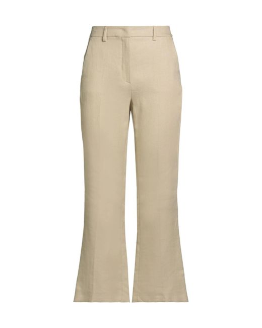 Weekend by Maxmara Natural Solid Color Versatile Minimalist Flared Casual Trousers